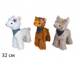 АЛЬПАКА В ПОВЯЗКЕ ЭЛЛА, XT0104-32 купить оптом и в розницу АЛЬПАКА В ПОВЯЗКЕ ЭЛЛА, XT0104-32 купить оптом и в розницу на базе игрушек